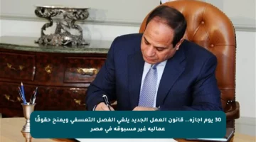 30 يوم إجازة.. قانون العمل الجديد يلغي الفصل التعسفي ويمنح حقوقًا عمالية غير مسبوقة في مصر